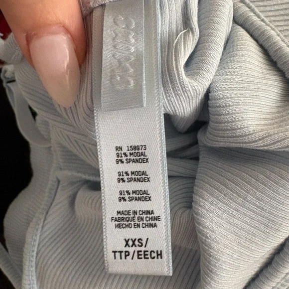 Skims Women’s Ribbed Tank Dress in Light Blue Celeste - Picture 4 of 4